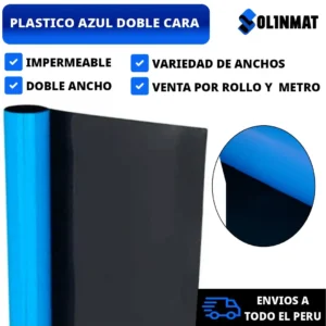 Plástico doble cara azul con negro