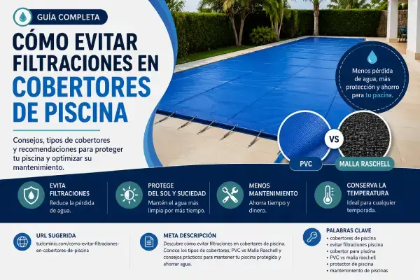 Como evitar filtraciones cobertores de piscina