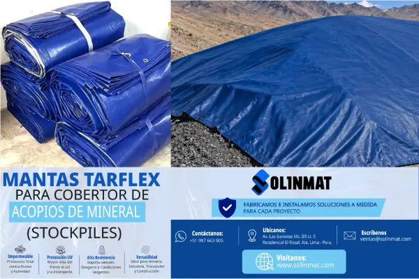 Mantas de Tarflex para Cobertor de Acopios de Mineral