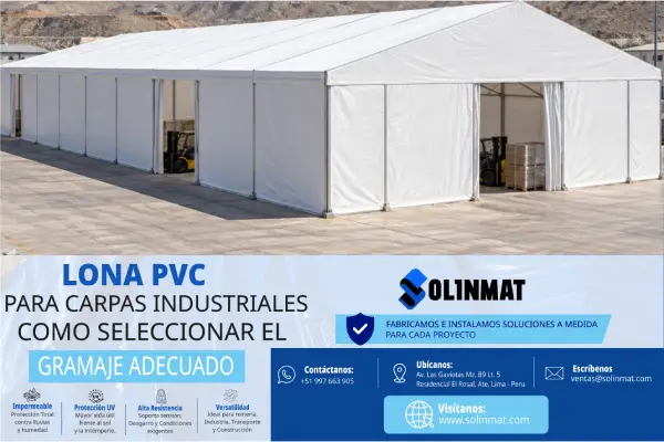 Lona PVC para carpas industriales